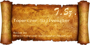 Toperczer Szilveszter névjegykártya
