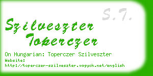 szilveszter toperczer business card